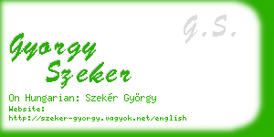gyorgy szeker business card