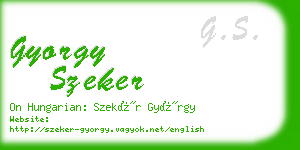 gyorgy szeker business card